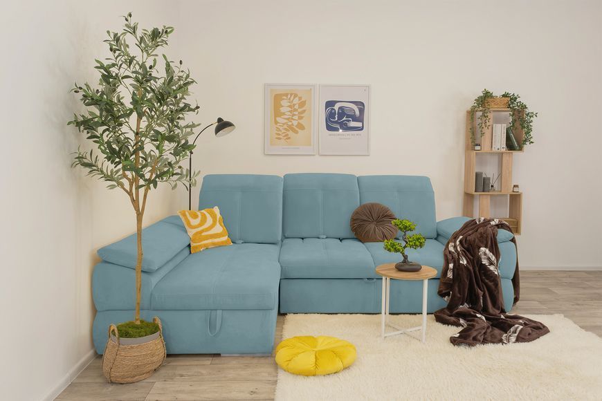 Угловой диван Денвер 2 (285 &times; 195 см, голубой) IMI Premium kdnv2-pl-9-l фото