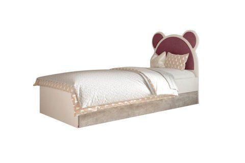Кровать детская GlacierGlide (163 &times; 84 &times; 90,5 см, нимфея альба и бетон стайл) lld-vdmd-nmf-lb-bt-sv фото