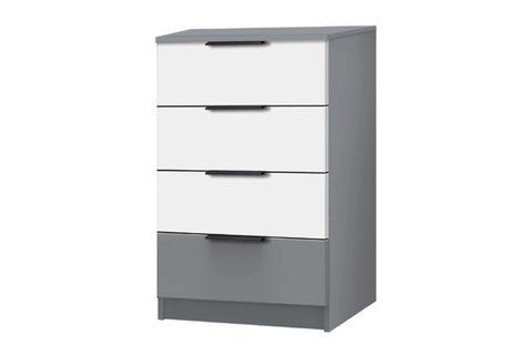 Комод Компакта-4 (60х38х88 см, серый шифер + белый) md-kmd-cmft4s-sr-sh-bl фото