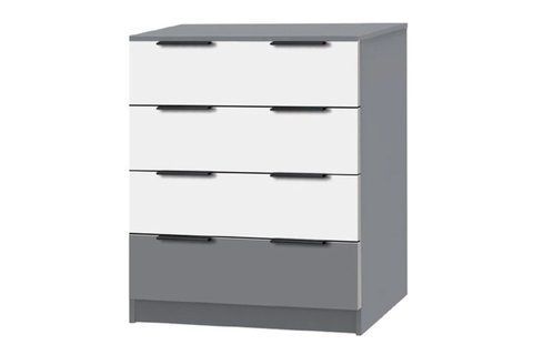 Комод Компакта-5 (80х38х88 см, серый шифер + белый) md-kmd-cmft4b-sr-sh-bl фото