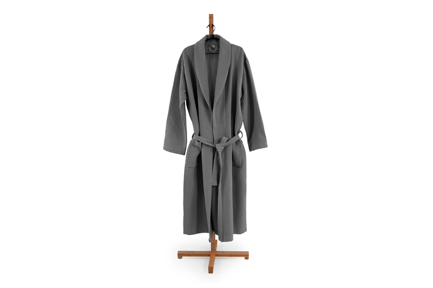 Халат вафельный Сансет (женский, oversize, хлопок, серый) IMI m-hl-vf-snst-jn-sr фото