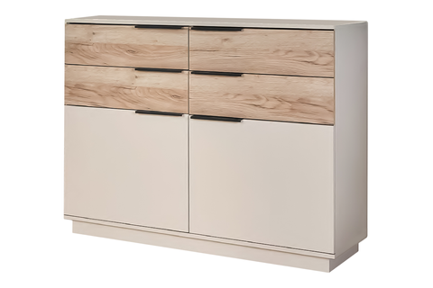 Комод Поларо-2 (120 &times; 40 &times; 97 см, кашемір + дуб крафт сірий) md-kmd-vzt-ksh-db-krf-sr фото