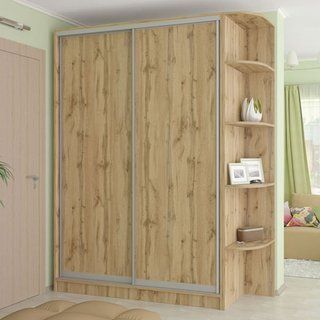Шкаф-купе Мираж-9 (120 &times; 45 &times; 240 см, угловые полки, дуб аппалачи) m-shk-mr9-12-45-db-ppl фото