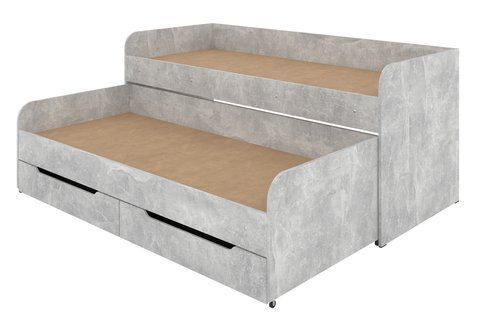 Двухъярусная выдвижная кровать Belvar-4 (197,2 &times; 83,4 &times; 86,5 см, бетон) ph-dt-lgk-sn5-bt фото