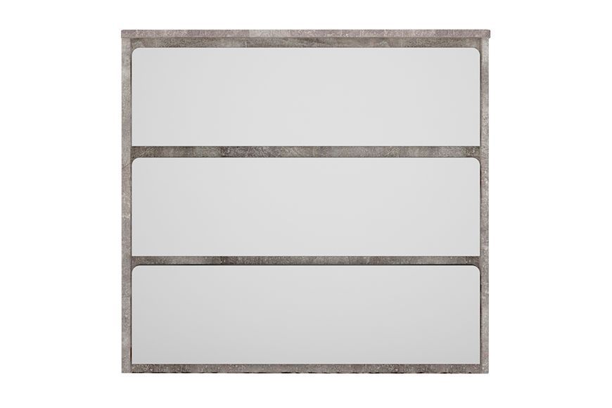 Комод ModaVista-1 3ШУХ (бетон стайл и нимфея альба, 90x43x80 см) IMI lkmd-rt1-btn-sv-nmf-lb фото